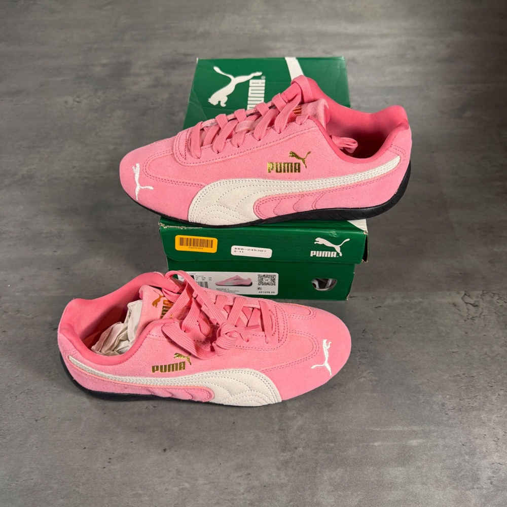 Puma Speedcat Jr Youth 6 Womens 7.5 Magic Rose Pink Suede Racing Sneakers 401698